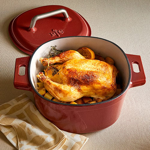 Bruntmor 6.5 Qt Pre-Seasoned Red Enameled Cast Iron Dutch Oven, 6.5 Qt -  Fred Meyer